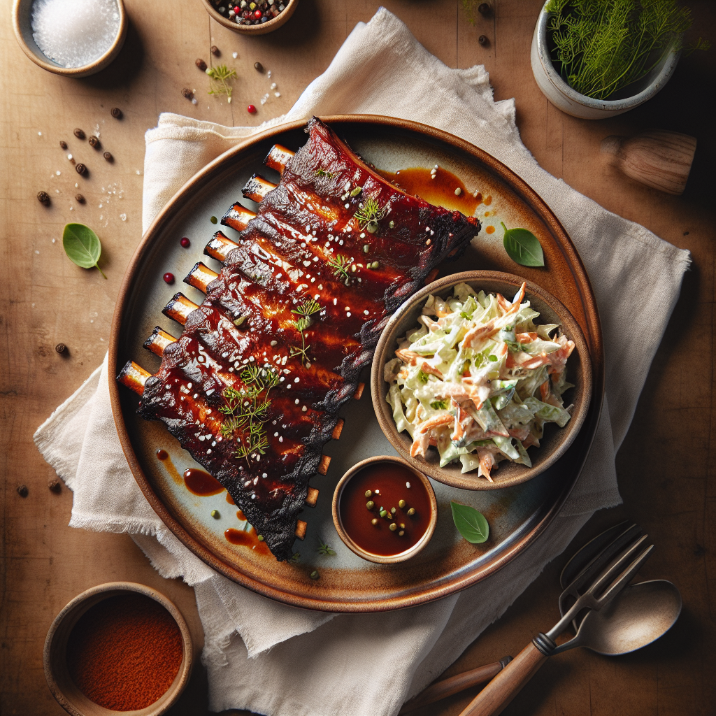 Amerikansk BBQ Ribbenssteg med Coleslaw