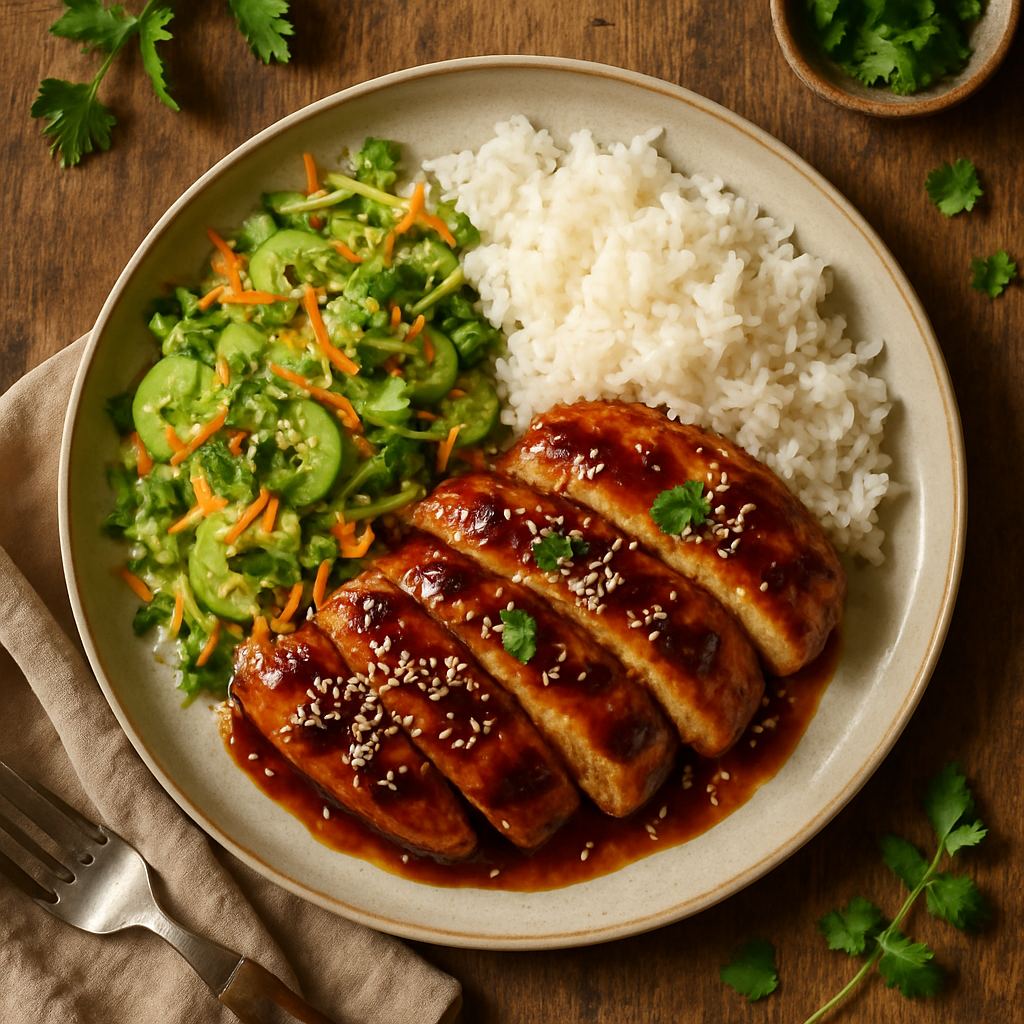 Grillet teriyaki kylling med sesamsalat og jasminris
