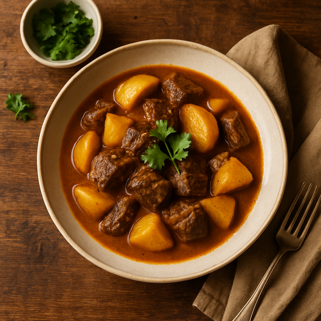 Massaman curry med lam og kartofler