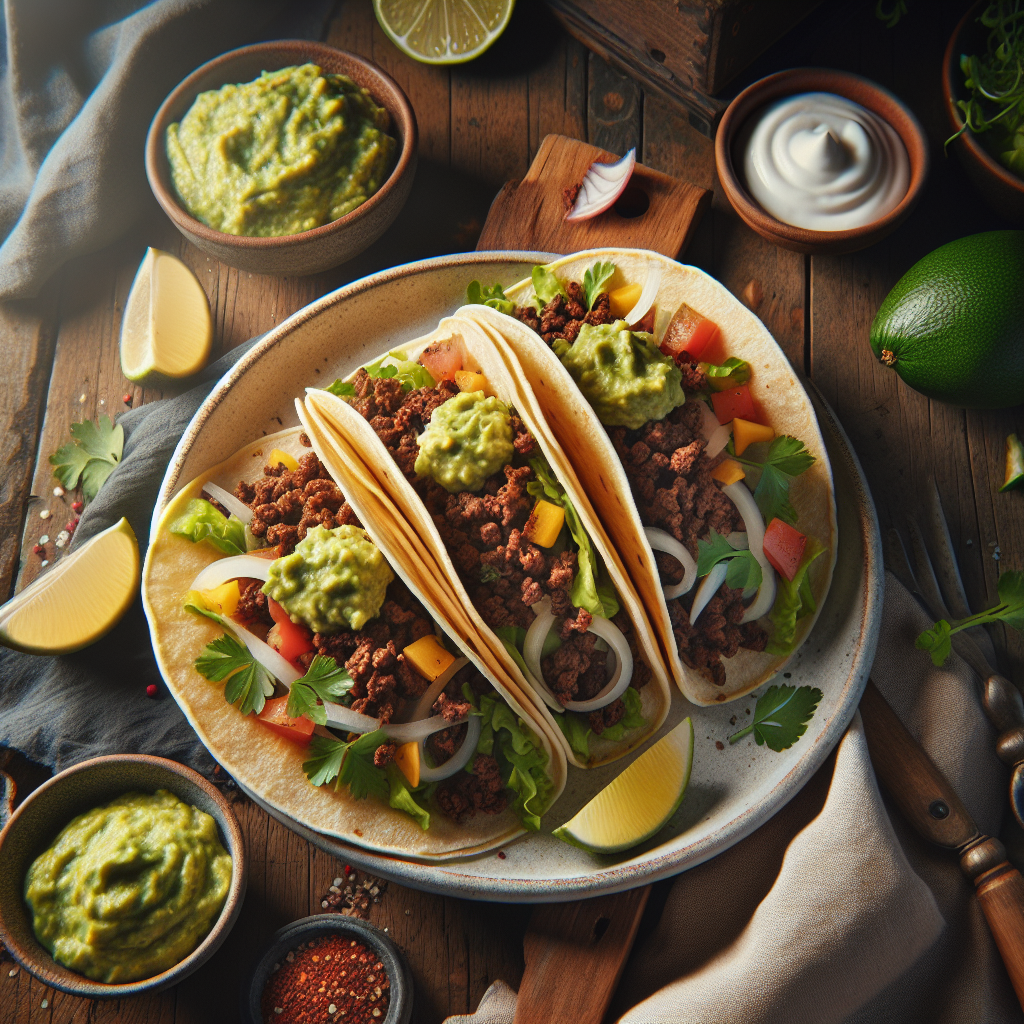 Mexicansk Tacos med Hakket Oksekød