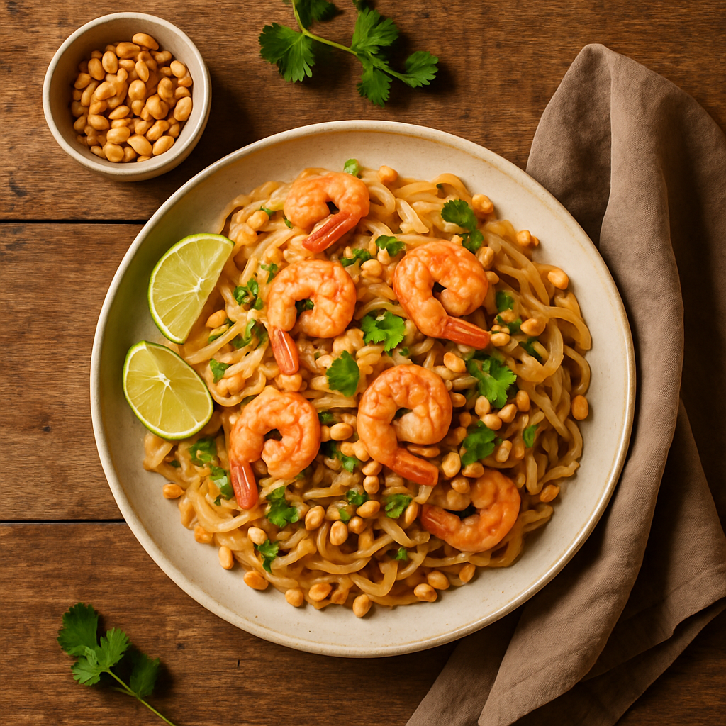 Pad Thai med rejer og sprøde peanuts